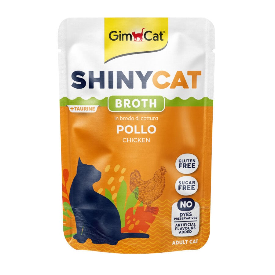 GimCat Shiny Caldo de pollo para gatos