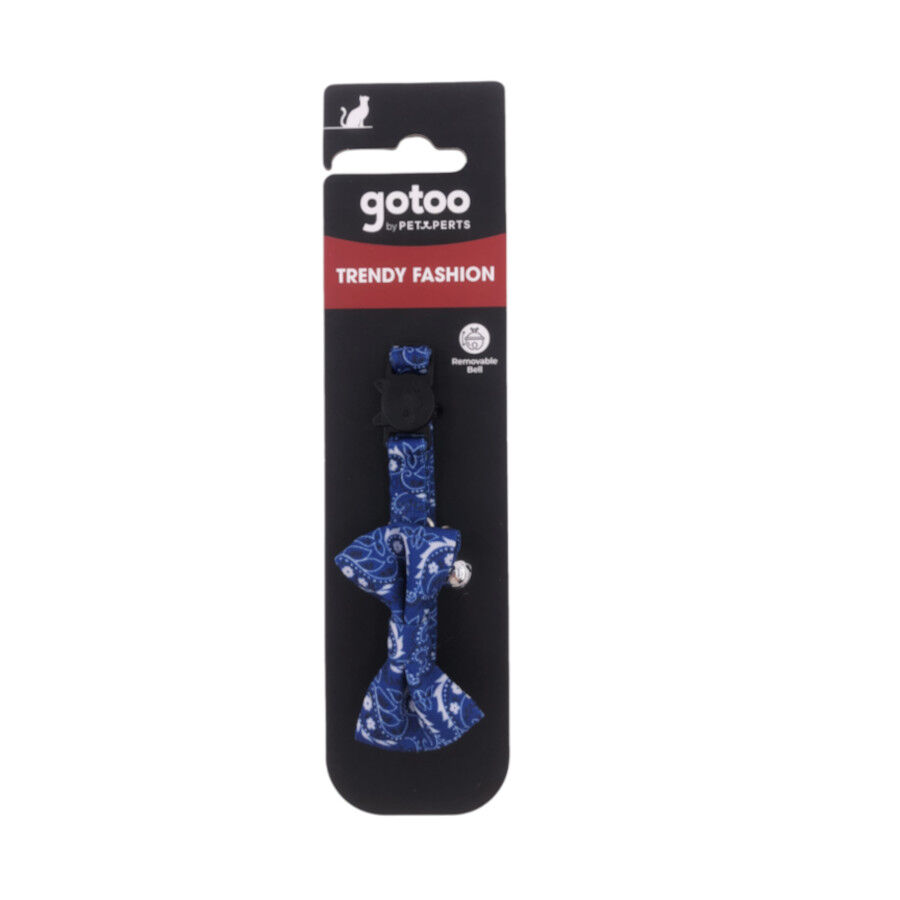Gotoo Collar azul con cascabel extra&iacute;ble para gatos, , large indicador imagen numero 3