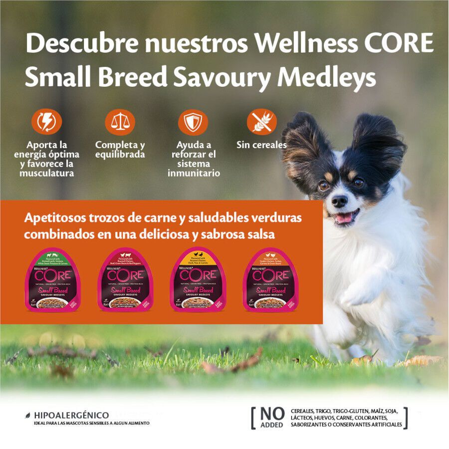 85 g Wellness Core Small Breed Grain Free Pollo y Pato tarrina para perros, , large indicador imagen numero 3