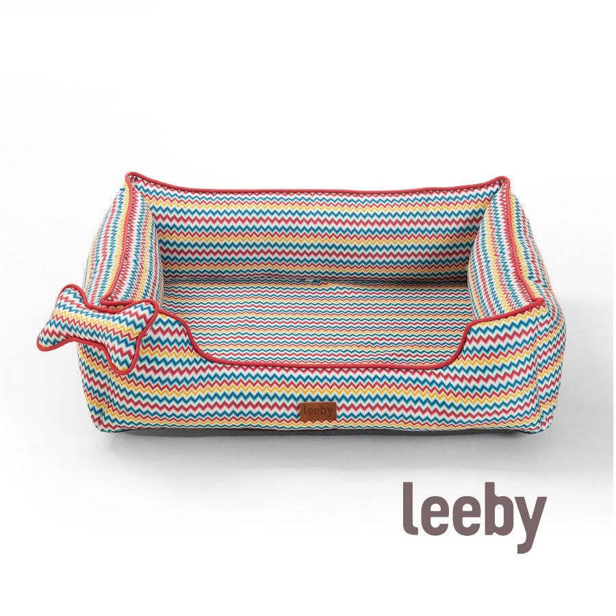 Leeby cama viscoel&aacute;stica colorida para perros
