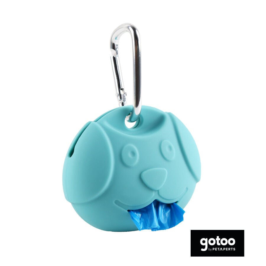Gotoo Porta bolsas silicona azul para perros, , large indicador imagen numero 2