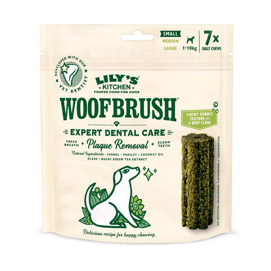 7 barritas Lily's Kitchen Snacks Dentales Woofbrush Small para perros, , large indicador imagen numero 1
