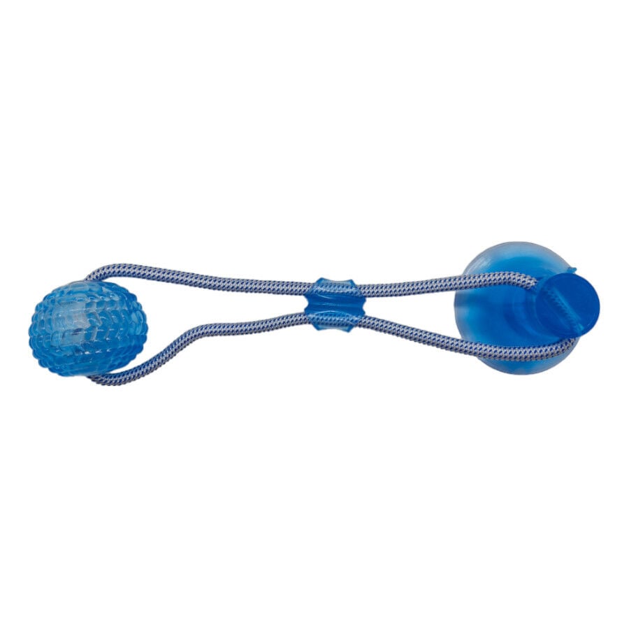 Tootoy! Mordedor de Cuerda con Pelota y Ventosa Azul para perros, , large Imagen numero 2