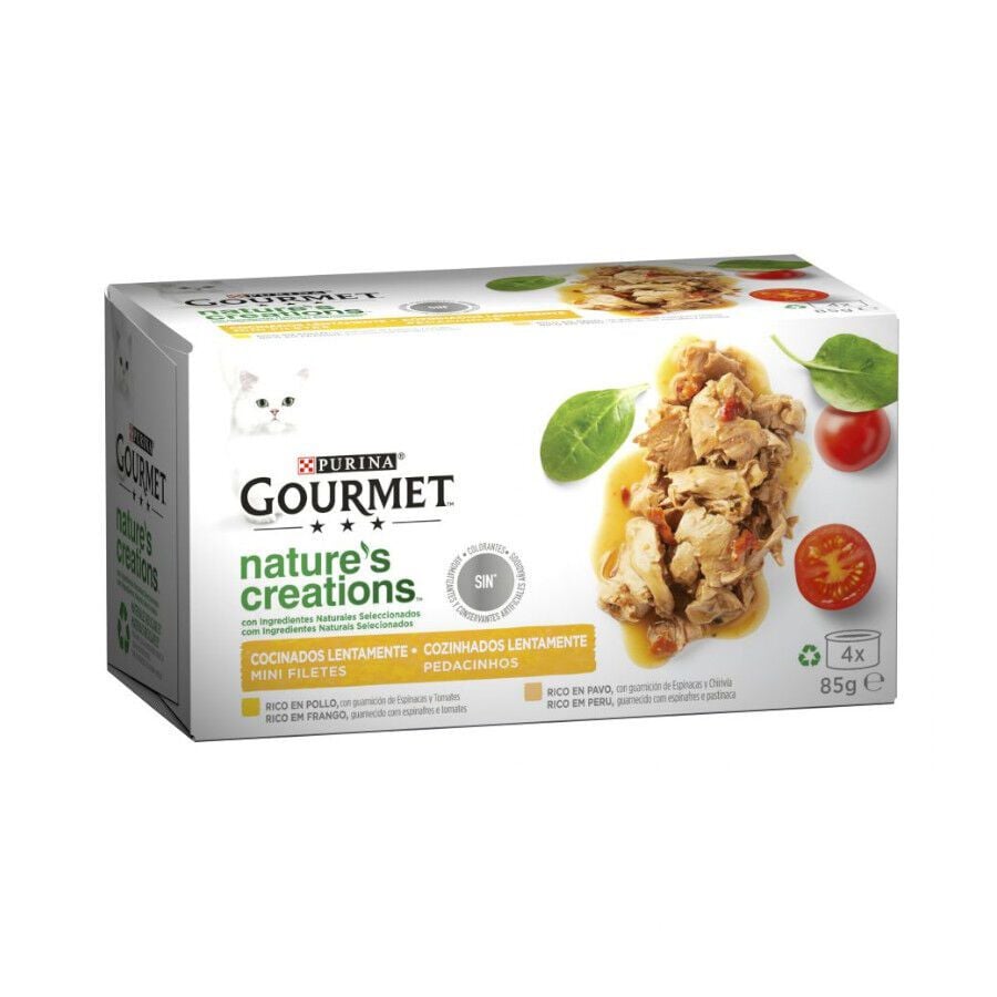 4 latas x 85 g Gourmet Nature's Creations Mini Filetes de Carne lata para gatos, , large Imagen numero 1