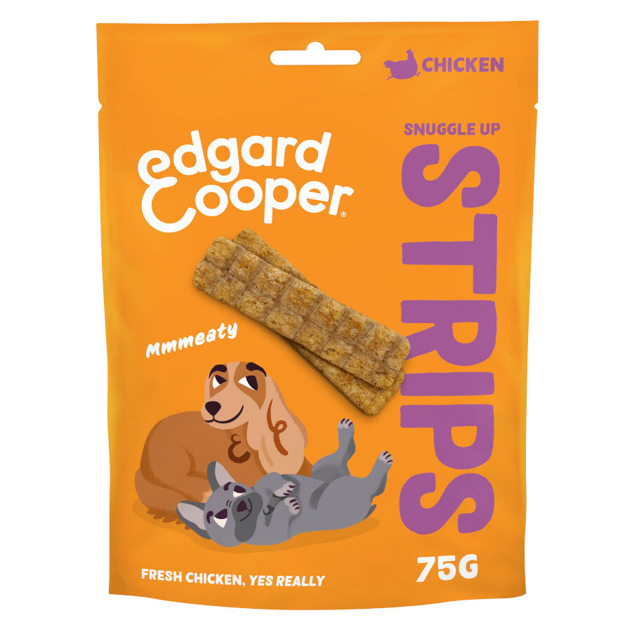 75 g Edgard & Cooper Tiras de Pollo snack para perros, , large indicador imagen numero 1