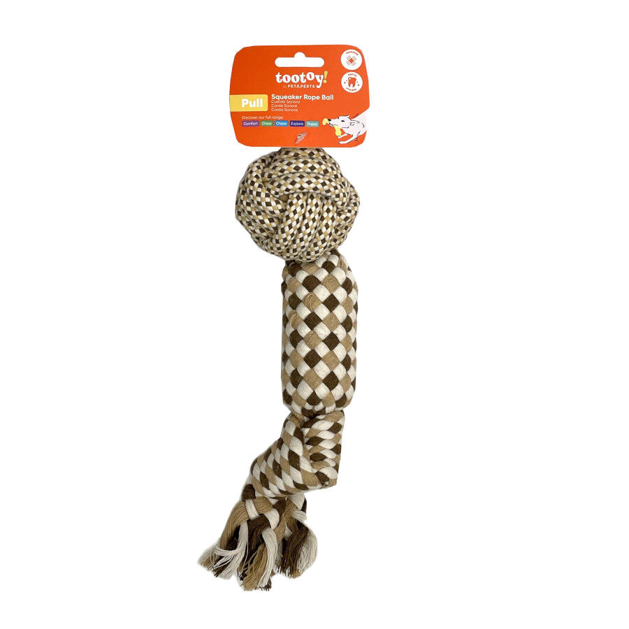Tootoy! Mordedor de Cuerda con Pelota para perros, , large Imagen numero 8