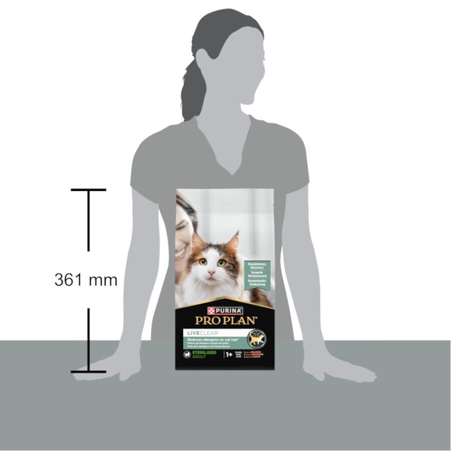 1.4 kg Pro Plan LiveClear Sterilised Adult Salm&oacute;n pienso para gatos, , large Imagen numero 2
