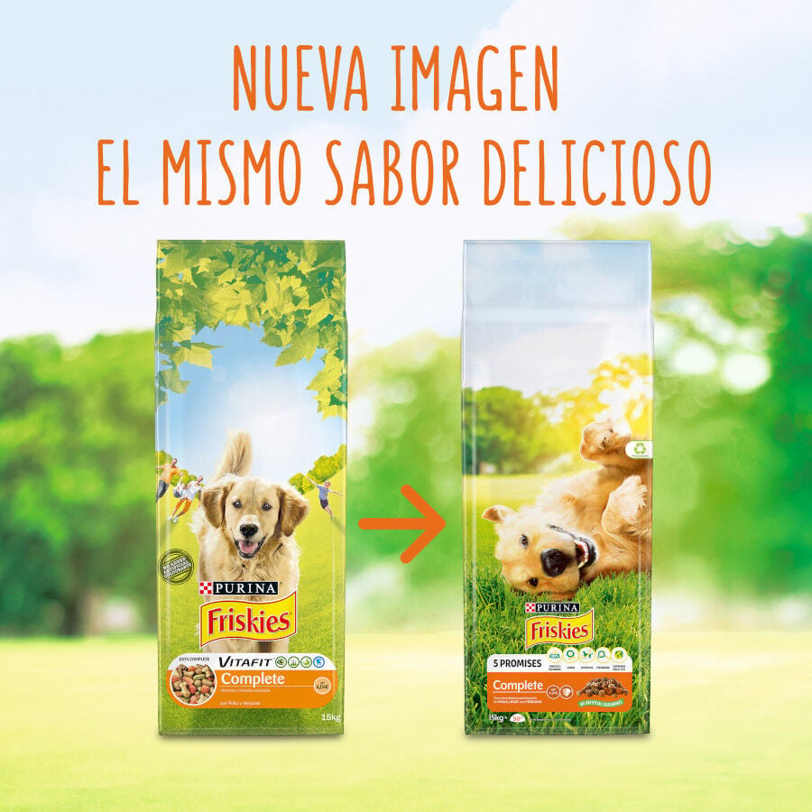 18 kg Friskies Adult Pollo y Verduras pienso para perros, , large indicador imagen numero 2