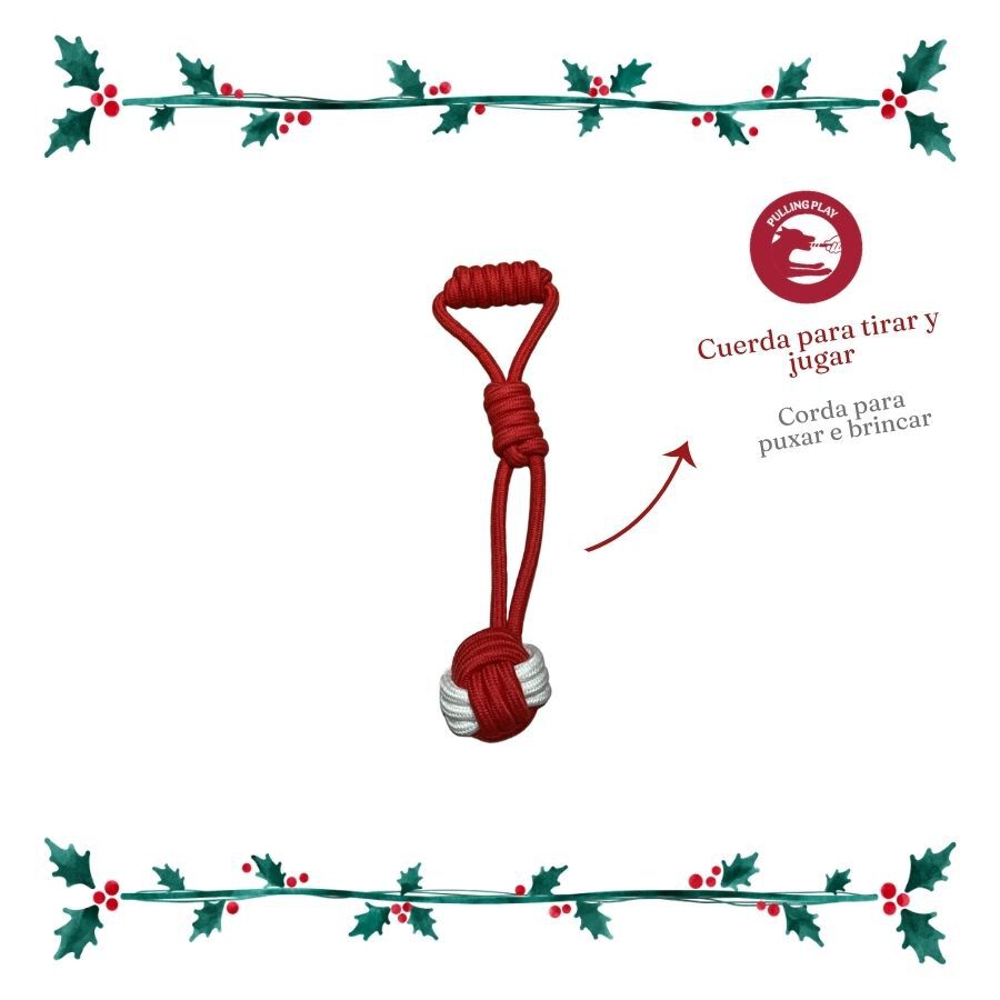 Wonder Christmas Pelota con Cuerda Juguete para perros, , large indicador imagen numero 4