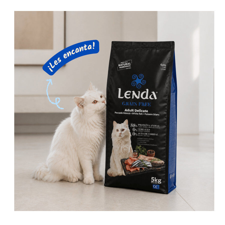 5 Kg Lenda Grain Free Pescado Blanco pienso para gatos, , large Imagen numero 5
