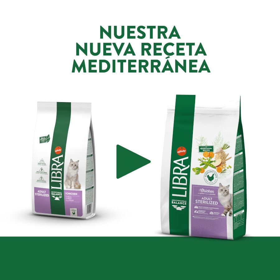 12 kg Libra Adult Sterilized Pollo pienso para gatos, , large indicador imagen numero 2