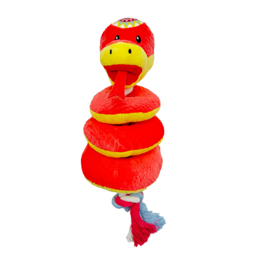 Tootoy! Comfort Ring Snake Cuddler peluche con cuerda para perros, , large Imagen numero 2