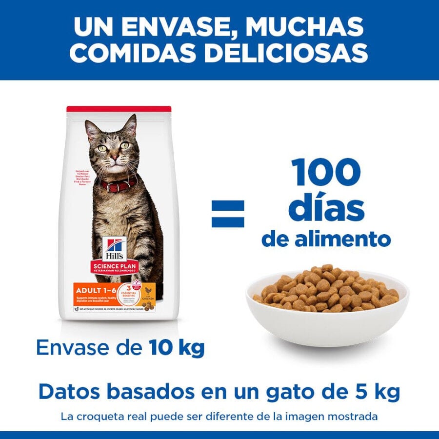 10 kg Hill's Science Plan Adult Pollo pienso para gatos, , large indicador imagen numero 5