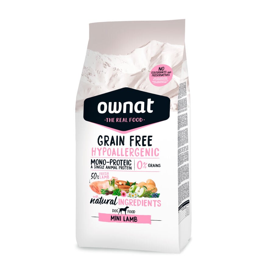 3 kg Ownat Grain Free Hipoalerg&eacute;nico Mini Cordero pienso para perros, , large Imagen numero 1