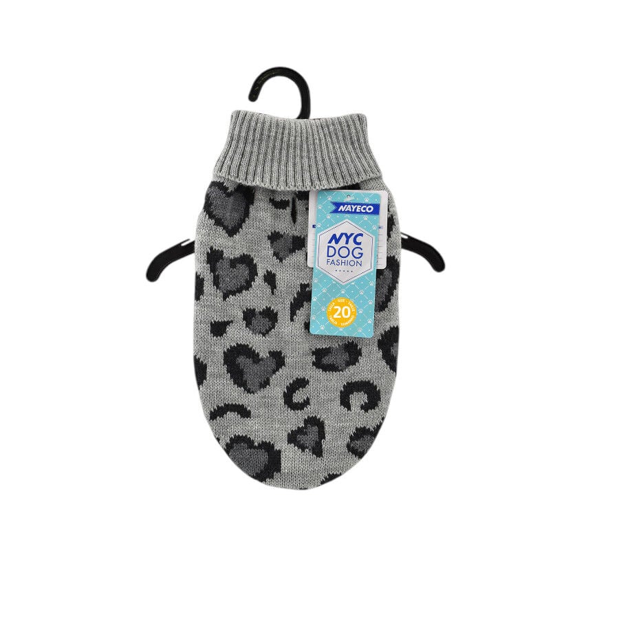 Nayeco Abrigo Leopard Jacquard Gris para perros, , large indicador imagen numero 3