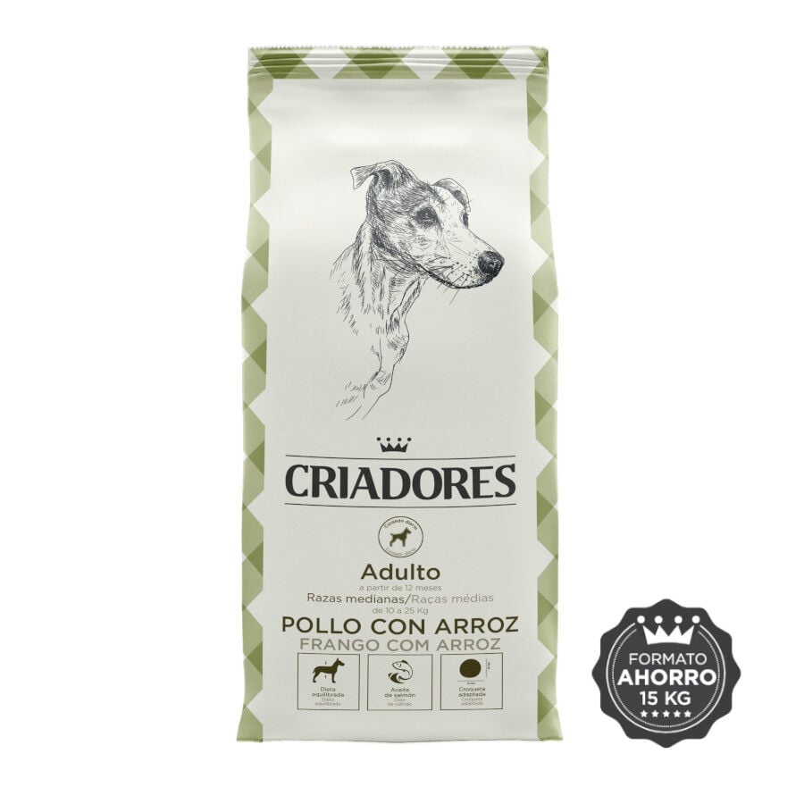 15 kg Criadores Adulto Pollo y Arroz pienso para perros de raza mediana, , large Imagen numero 2
