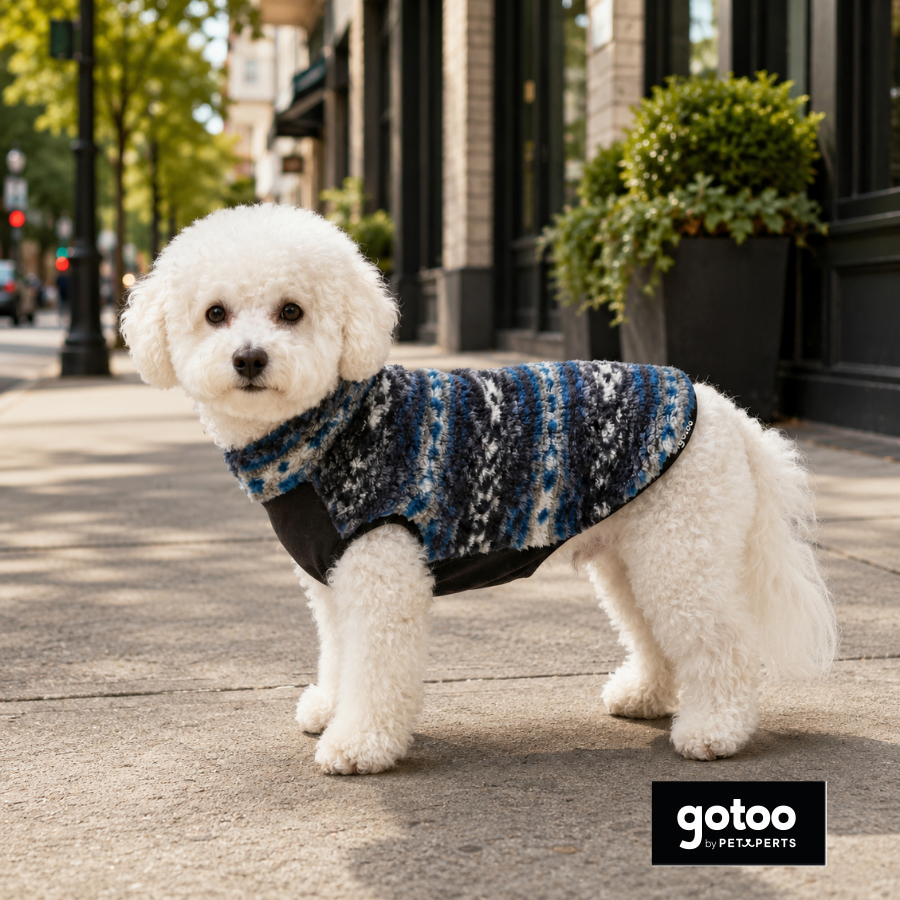 Gotoo Jersey Sherpa Estampado Retro para perros