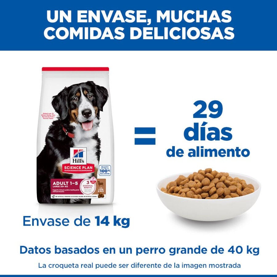 14 kg Hill's Science Plan Adult Large Cordero pienso para perros, , large Imagen numero 6