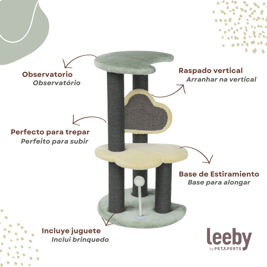 Leeby Karlo torre rascador con juguete para gatitos, , large indicador imagen numero 3