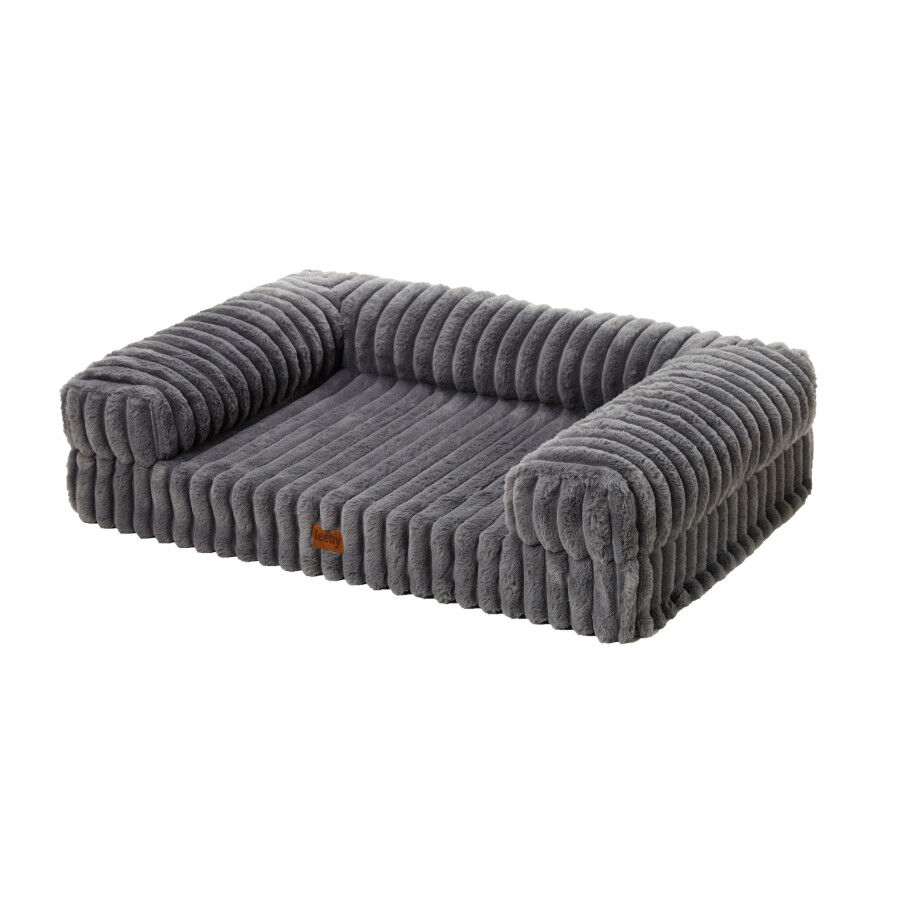 Leeby Sof&aacute; Corduroy Gris para perros, , large indicador imagen numero 1