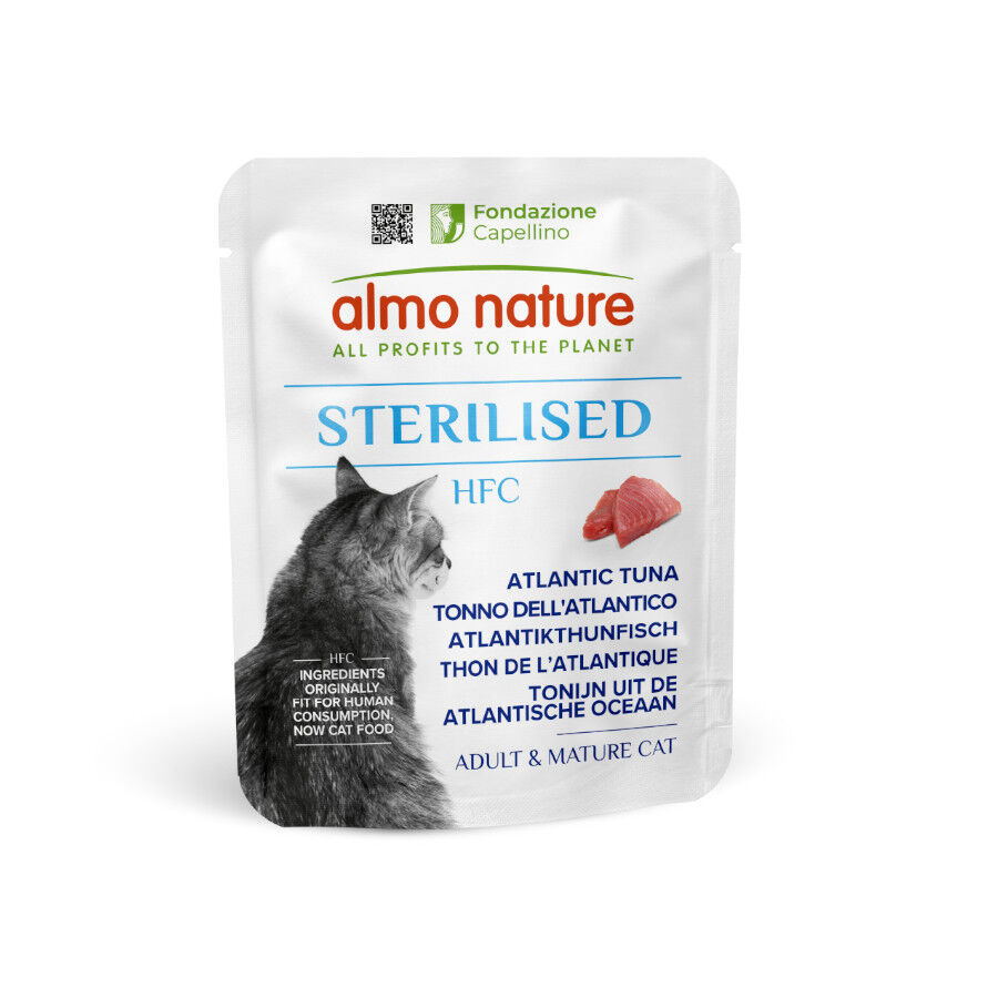 50 g Almo Nature HFC Sterilised At&uacute;n del Atlantico en sobre para gatos, , large Imagen numero 1