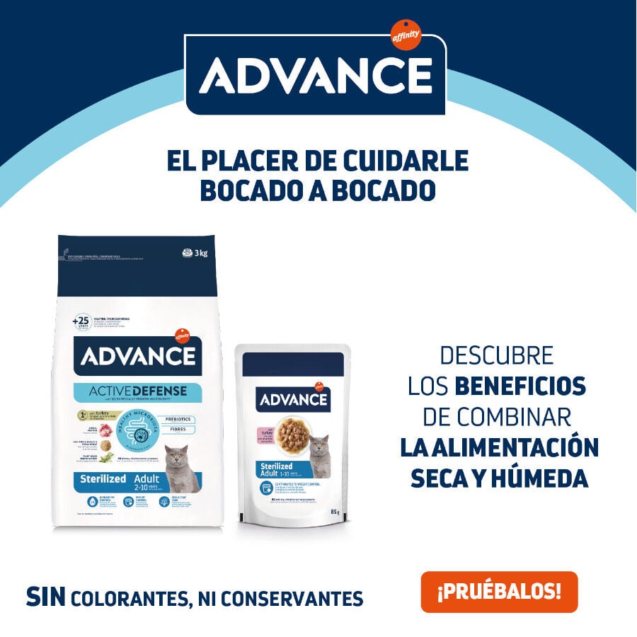 12 sobres x 85 g (9 + 3 &iexcl;gratis!) Advance Adult Sterilized Pavo en salsa sobre para gatos, , large Imagen numero 5