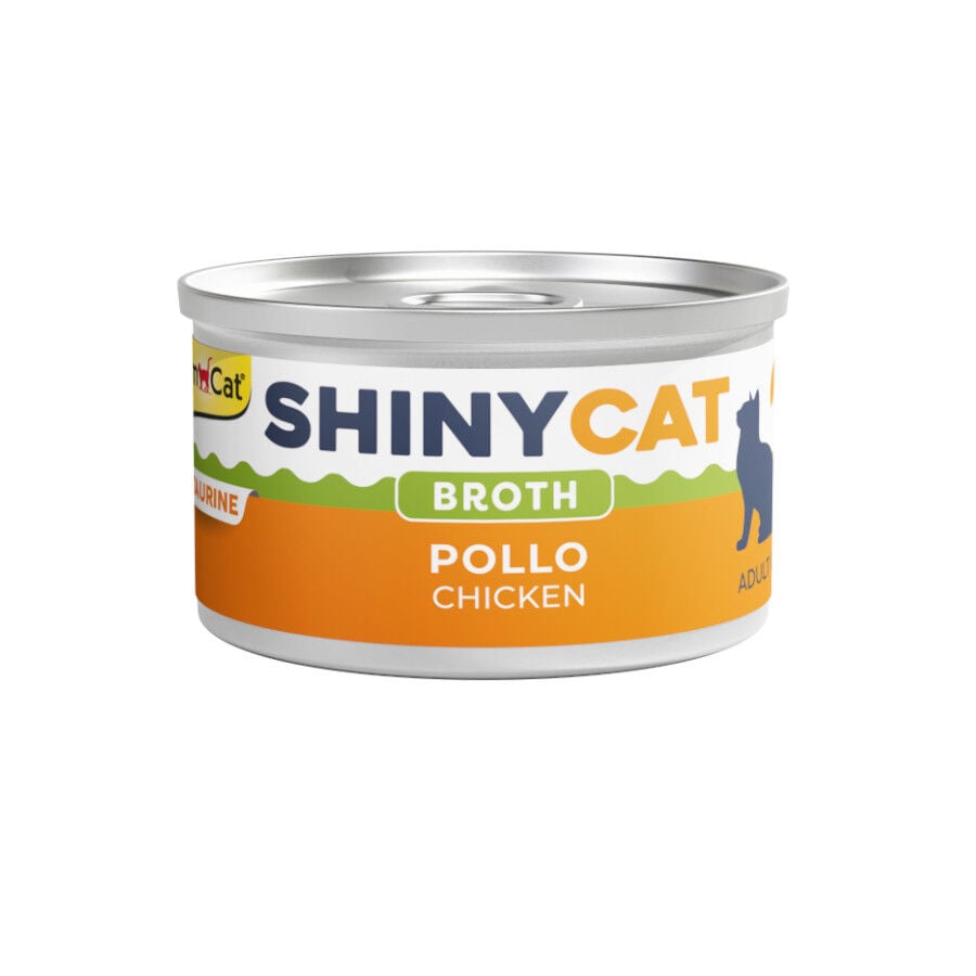 GimCat Shiny Cat Pollo en caldo lata para gatos