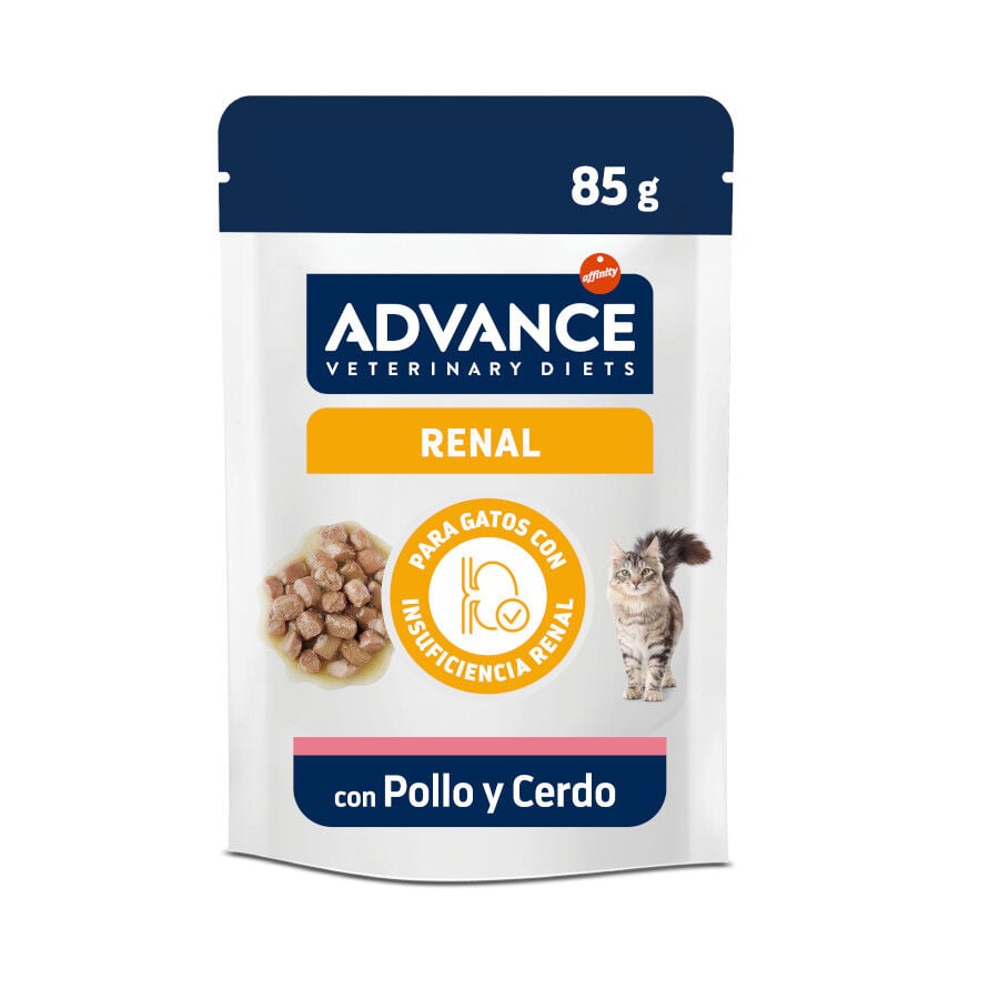 85 g Advance Renal Pollo y Cerdo sobre para gatos, , large Imagen numero 1