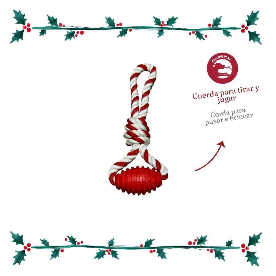 Wonder Christmas Hueso con Cuerda Juguete para perros, , large indicador imagen numero 4