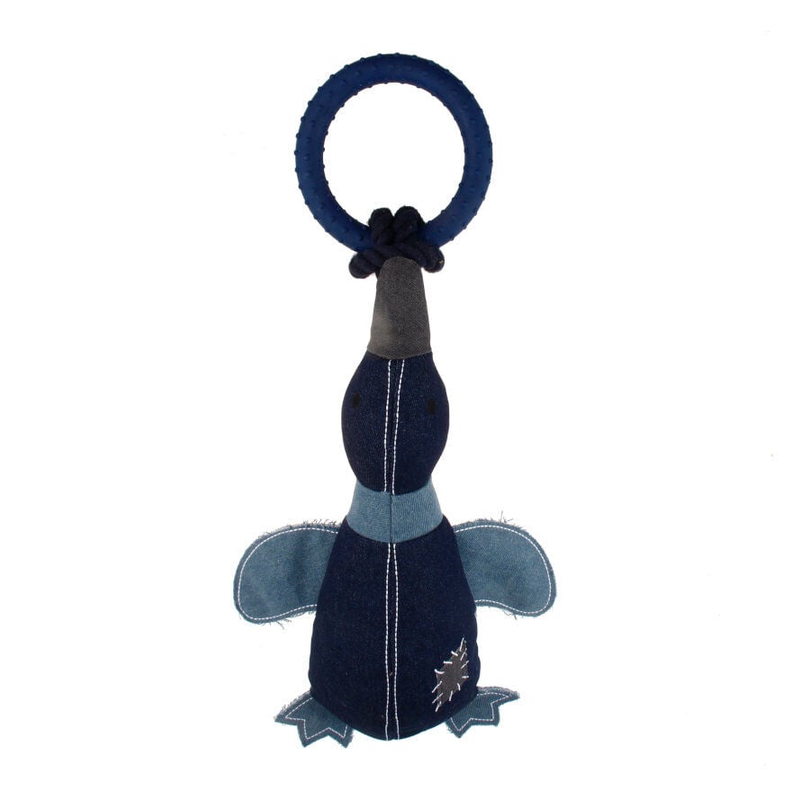 Tootoy! Comfort Denim Duck peluche con sonido y cuerda para perros, , large indicador imagen numero 2