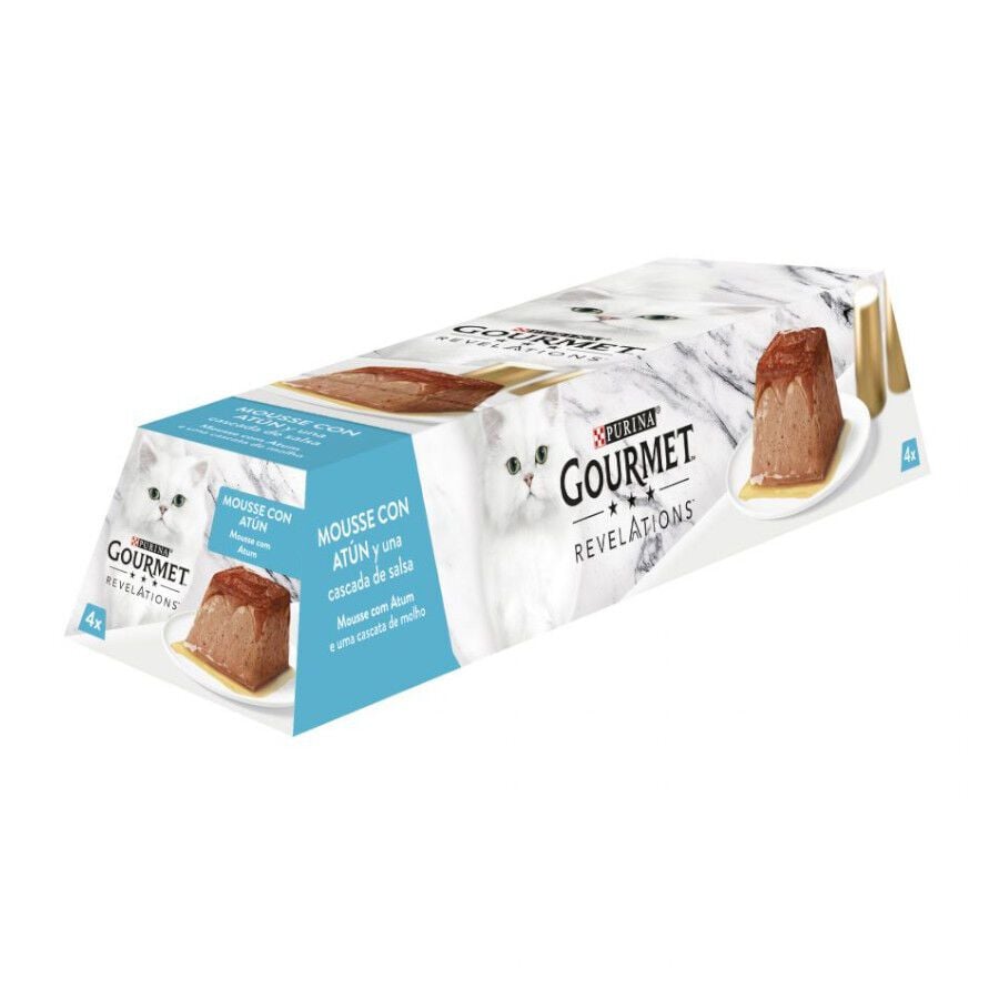 4 tarrinas x 57 g Gourmet Revelations  At&uacute;n tarrinas en mousse para gatos, , large indicador imagen numero 1