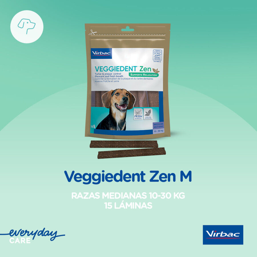 15 barritas Virbac L&aacute;minas Veggiedent Zen M para perros, , large Imagen numero 3