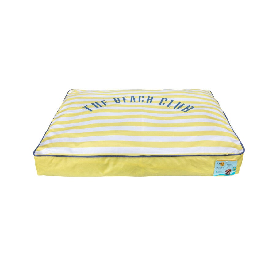 Summer Vibes Cama Coj&iacute;n Amarillo y Blanco para perros, , large indicador imagen numero 5
