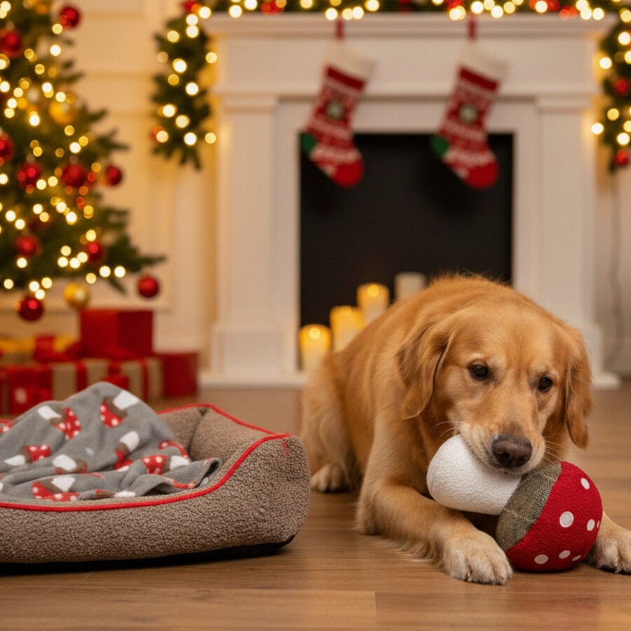 Wonder Christmas Pack Regalo Peluche y Manta Navide&ntilde;a para perros, , large indicador imagen numero 3