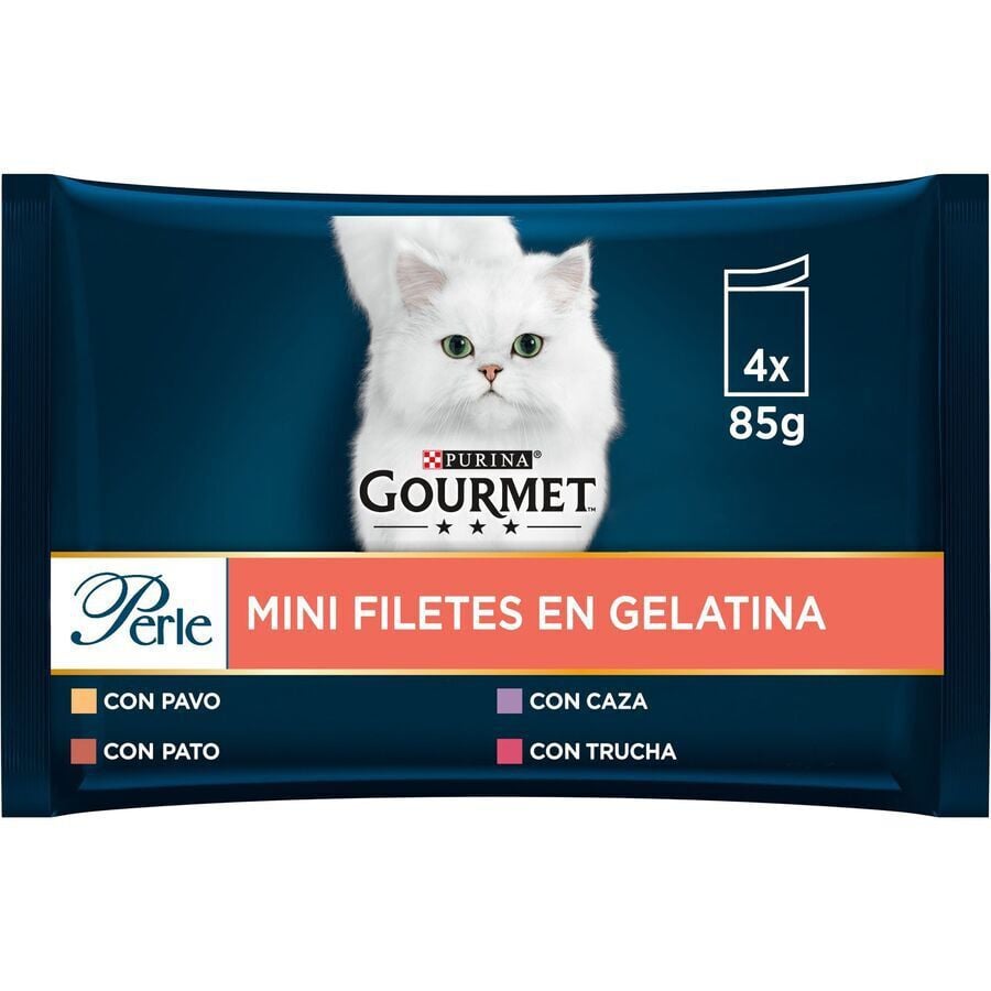4 sobres x 85 g Gourmet Perle Filetes en gelatina sobre para gatos, , large indicador imagen numero 2