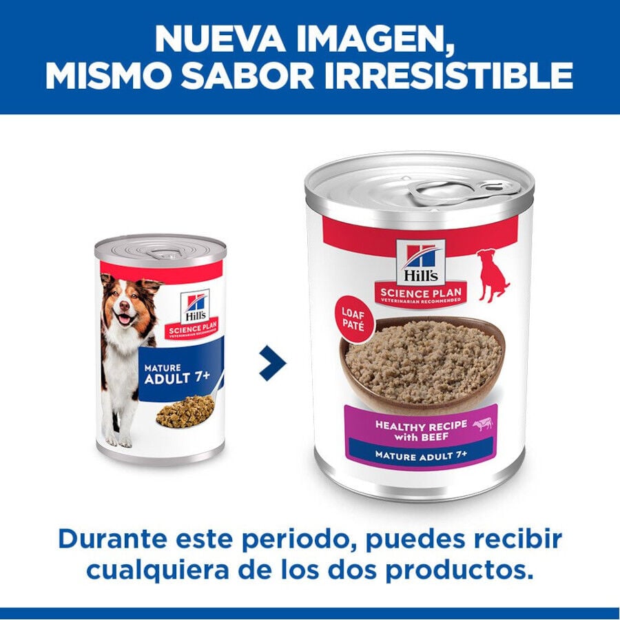 370 g Hill's Science Plan Mature Adult 7+ Ternera en Pat&eacute; lata para perros, , large indicador imagen numero 3