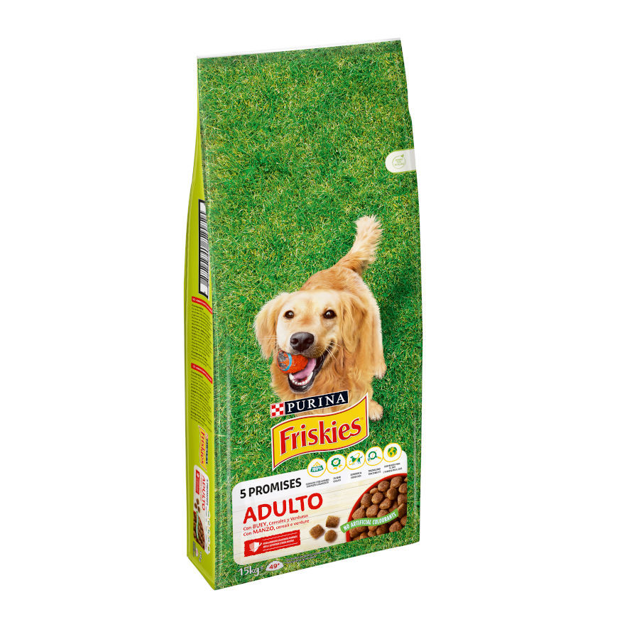 15 kg Friskies Adult Buey y Verduras pienso para perros, , large indicador imagen numero 1