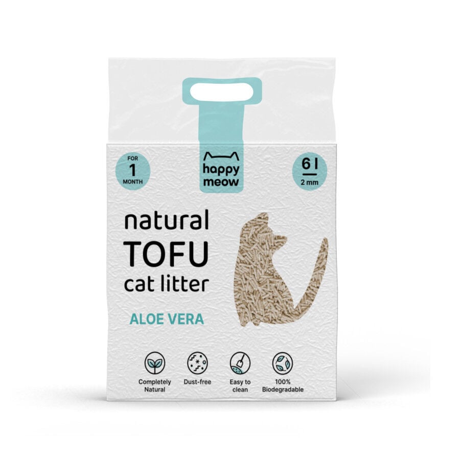 Happy Meow Arena Natural Tofu Aloe Vera para gatos, , large Imagen numero 2