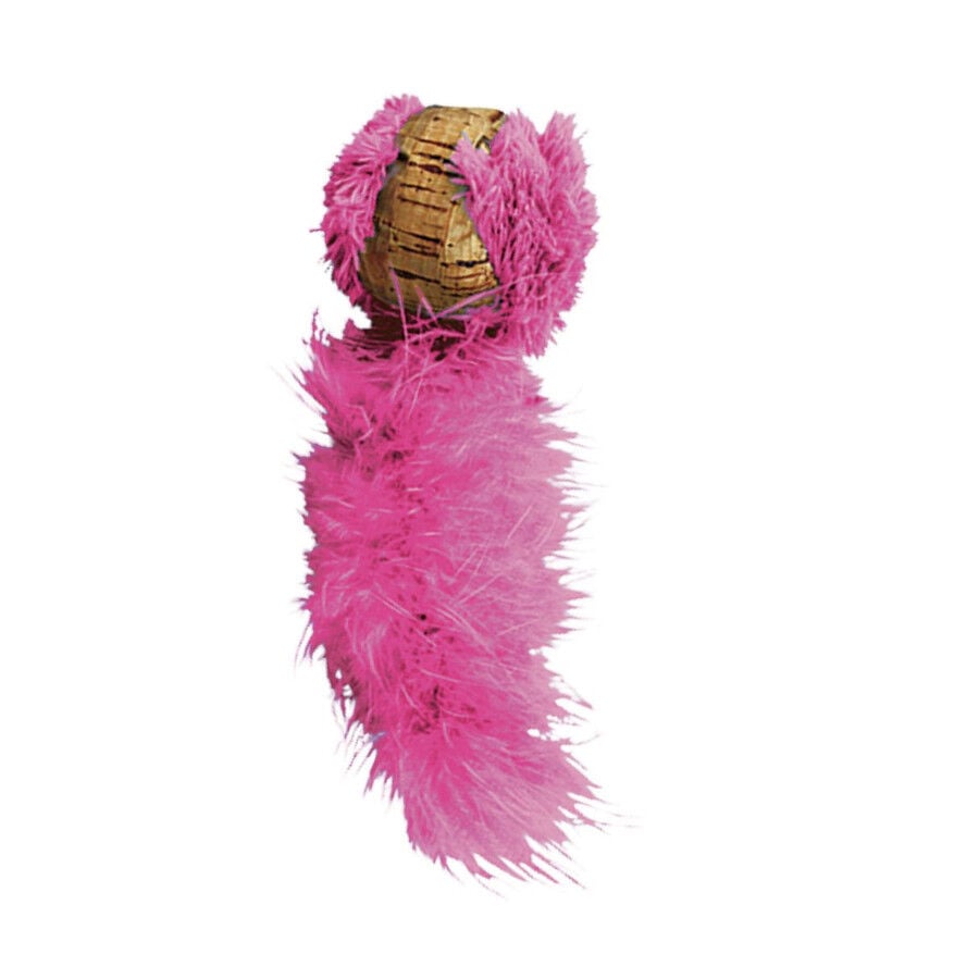 Kong Cork Pelota con cola de plumas para gatos, , large Imagen numero 1