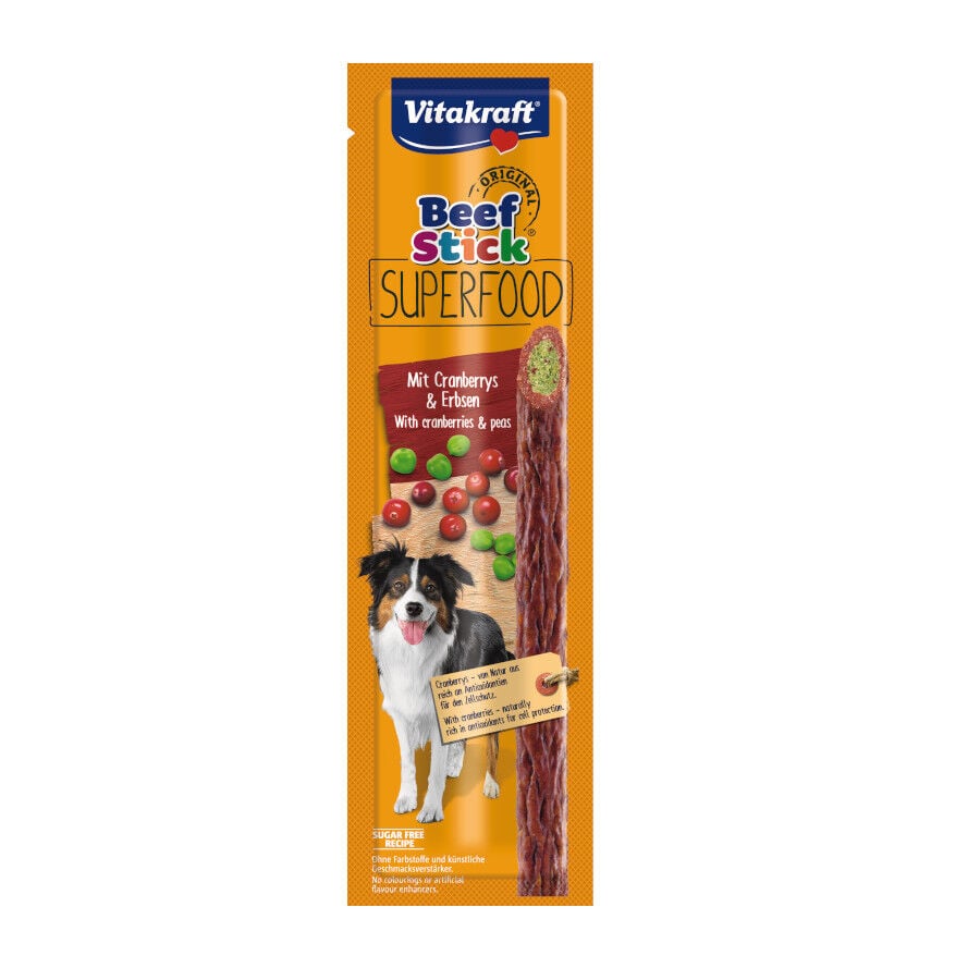Vitakraft Beef Stick Superfood Guisantes y Ar&aacute;ndanos para perros