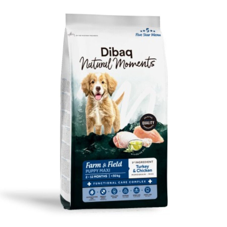 Dibaq Natural Moments Pienso Maxi Pavo y Pollo para cachorro