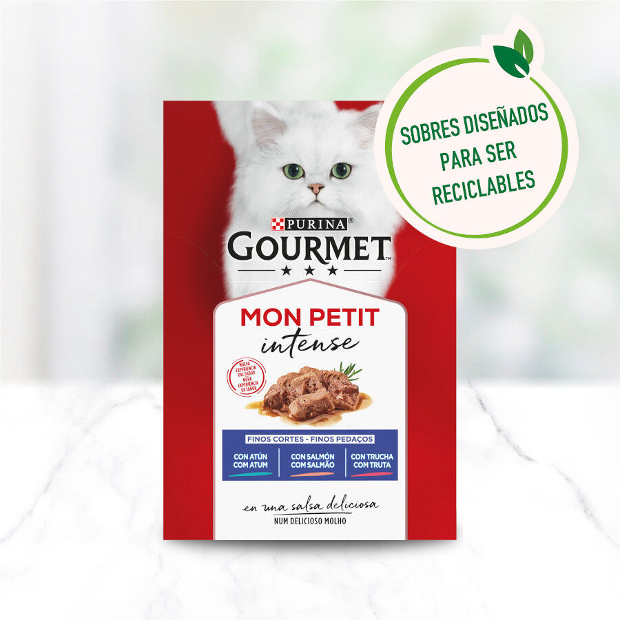 6 sobres x 50 g Gourmet Mon Petit Selecci&oacute;n Carnes en salsa sobre para gatos, , large Imagen numero 2