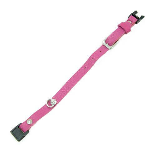 TK-Pet Gante fucsia collar de cuero para gatos Imagen numero 1