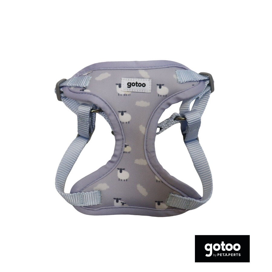 Gotoo Arn&eacute;s ajustable estampado ovejitas gris para cachorros, , large indicador imagen numero 2