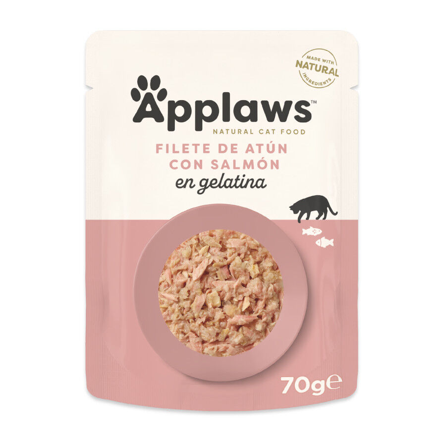 70 g Applaws At&uacute;n y Salm&oacute;n en gelatina sobre para gatos, , large indicador imagen numero 1