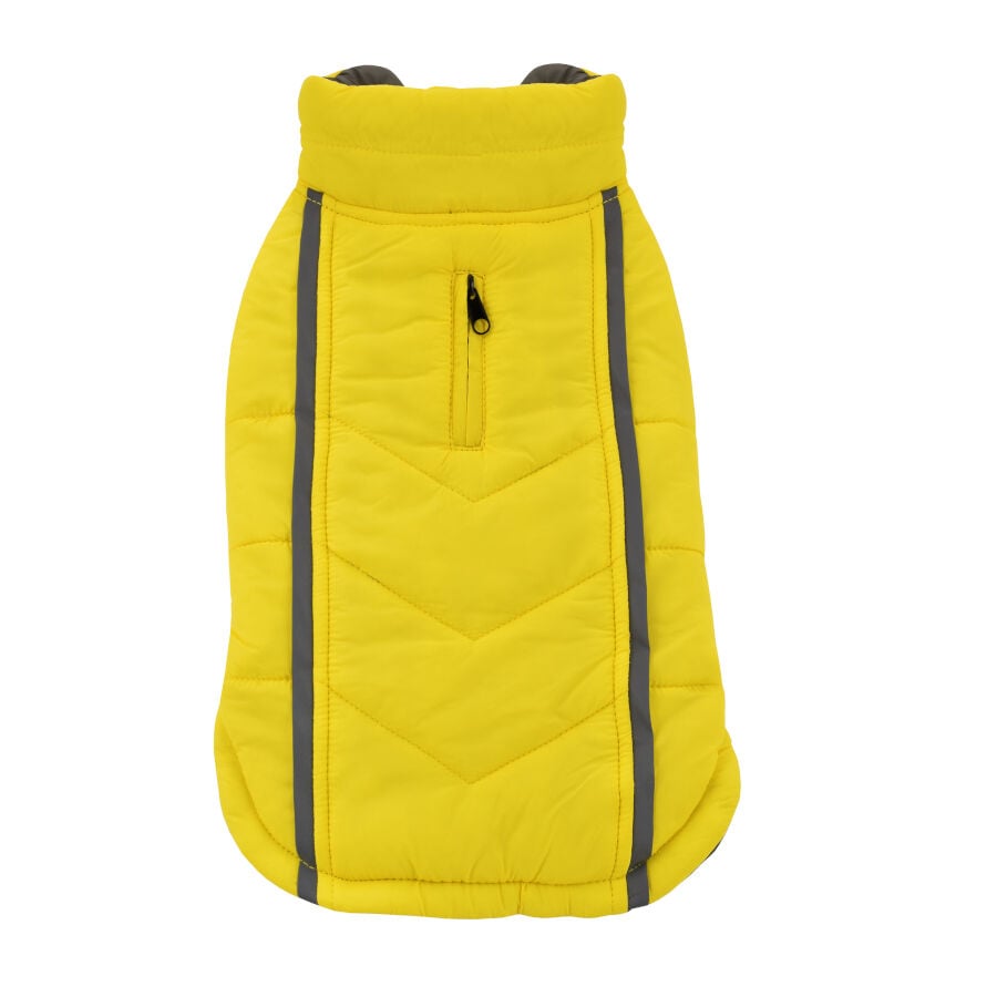 Outech Abrigo Reversible Gris y Amarillo para perros, , large indicador imagen numero 3