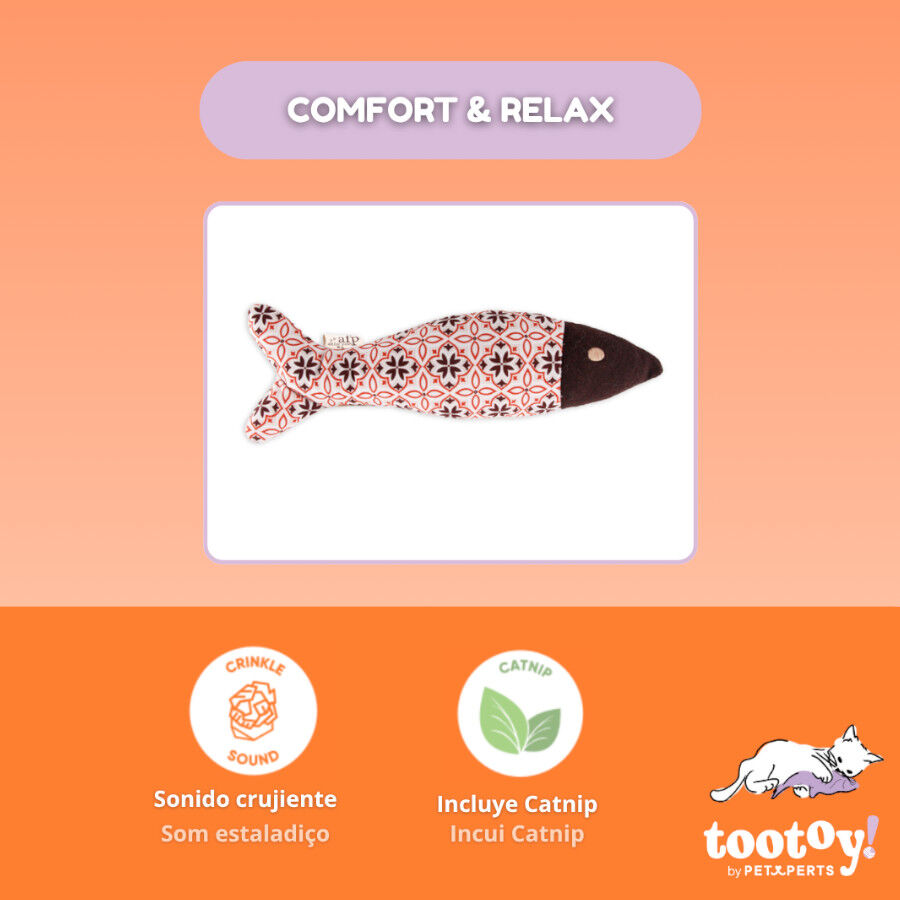 Tootoy! Peluche Pez con Catnip Estampado para gatos, , large Imagen numero 3