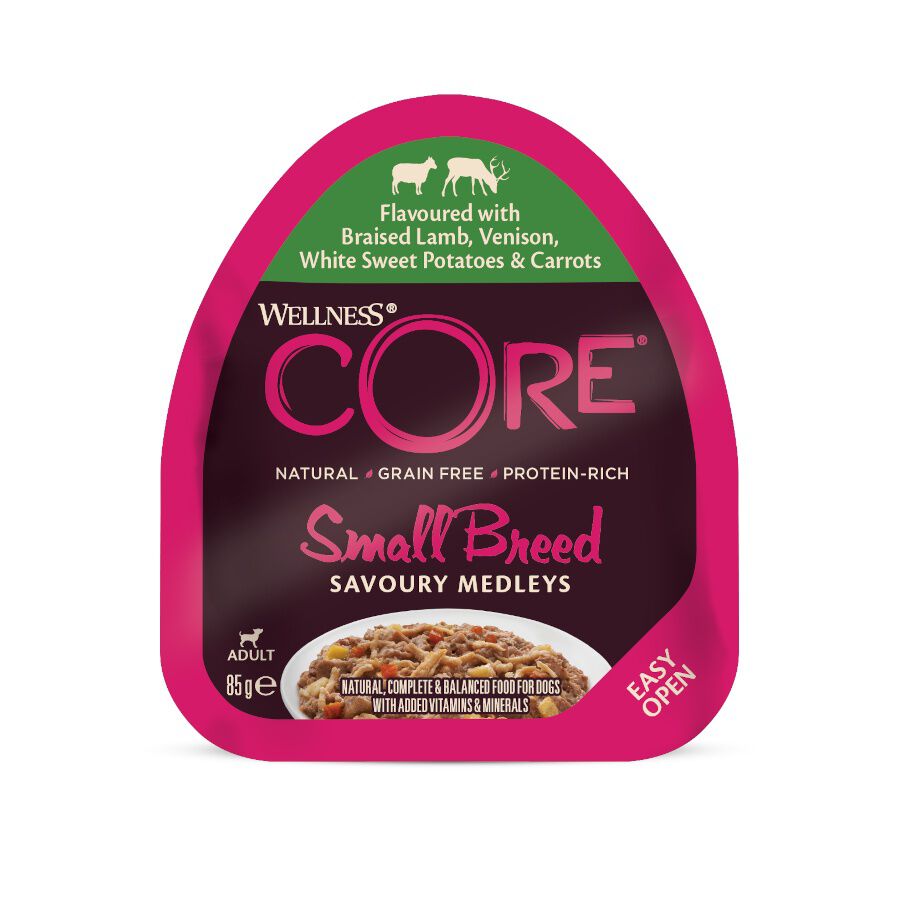 85 g Wellness Core Small Breed Grain Free Cordero y Venado tarrina para perros, , large indicador imagen numero 1