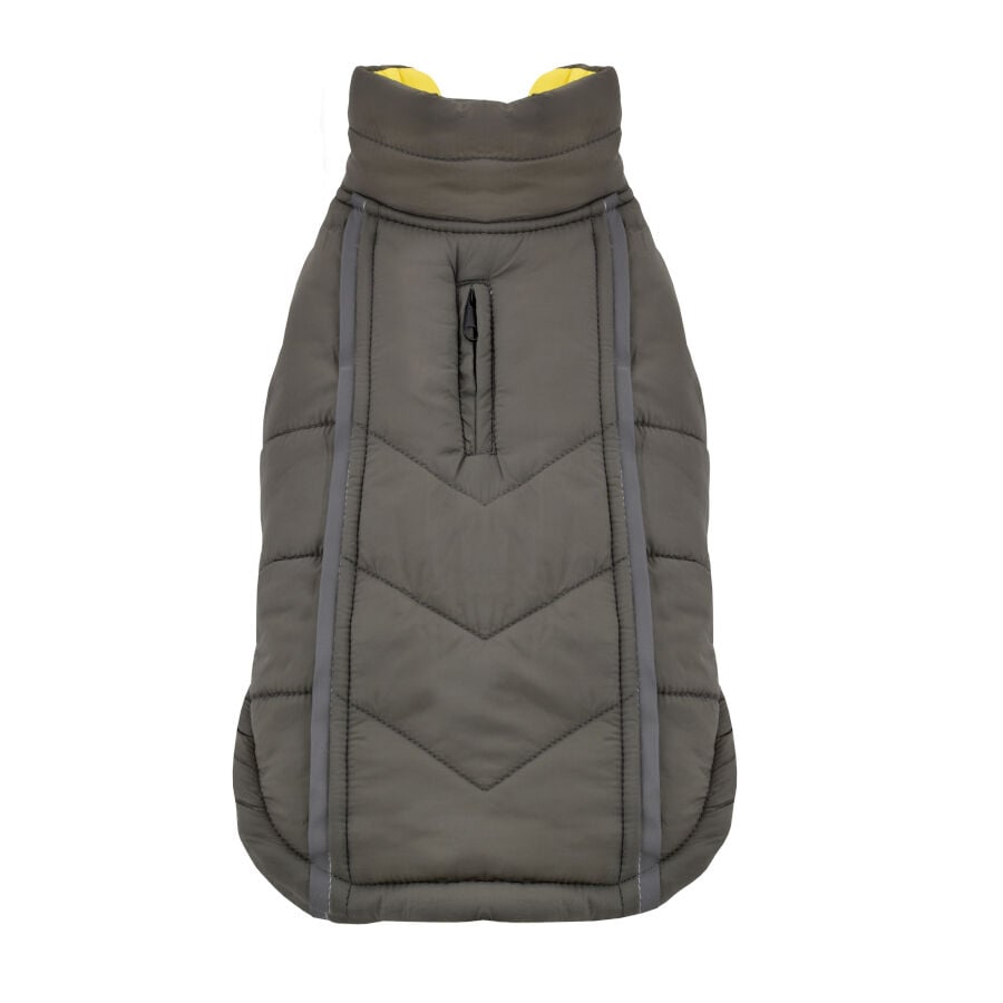 Outech Abrigo Reversible Gris y Amarillo para perros, , large Imagen numero 4