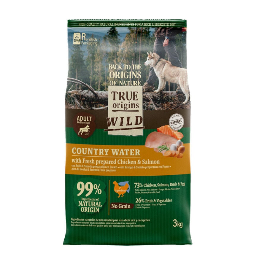 12 kg True Origins Wild Adult Country Water Pollo y Salm&oacute;n pienso para perros, , large indicador imagen numero 1
